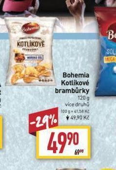 Billa Bohemia kotlíkové brambůrky nabídka