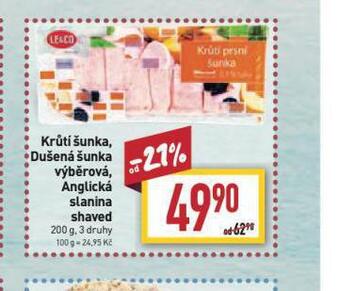 Billa Anglická slanina shaved nabídka