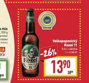 Billa Pivo velkopopovický kozel 11 nabídka