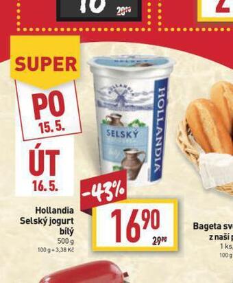 Billa Hollandia selský jogurt bílý nabídka