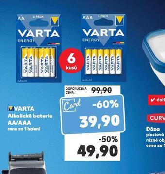 Kaufland Varta alkalické baterie nabídka