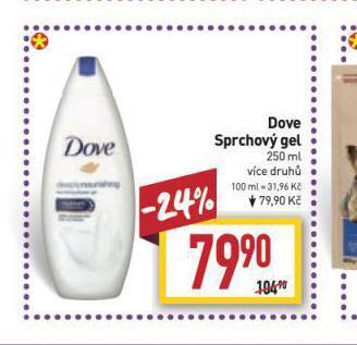 Billa Dove sprchový gel nabídka