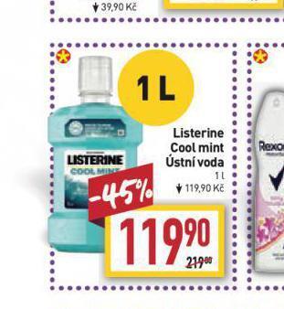 Billa Listerine cool mint ústní voda nabídka
