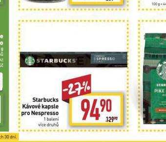 Billa Starbucks kávové kapsle nabídka