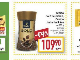 Billa Tchibo gold selection, crema instantní káva nabídka