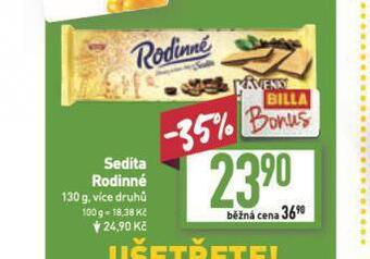 Billa Sedita rodinné nabídka