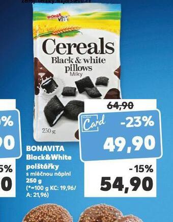 Kaufland Bonavita black&white polštářky nabídka