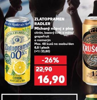 Kaufland Zlatopramen radler nabídka