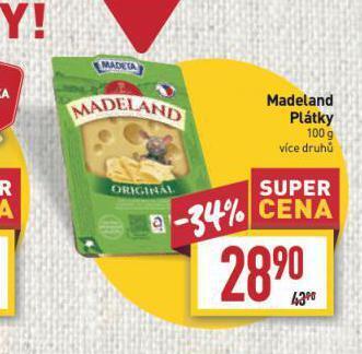 Billa Madeland plátky nabídka
