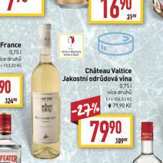 Billa Chateau valtice jakostníodrůdová vína nabídka