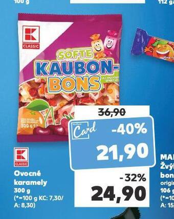 Kaufland Ovocné karamely nabídka