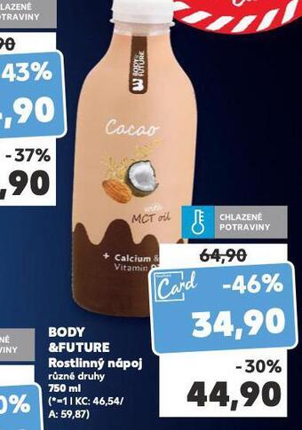 Kaufland Body & future rostlinný nápoj nabídka
