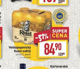 Billa Pivo velkopopovický kozel 10 nabídka