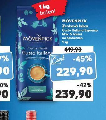 Kaufland Mövenpick zrnková káva nabídka
