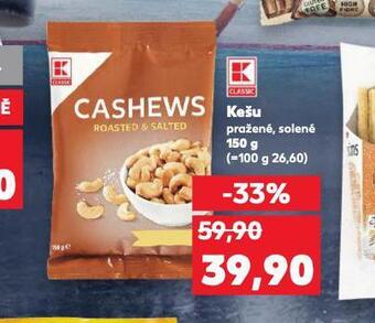 Kaufland Kešu pražené, solené nabídka