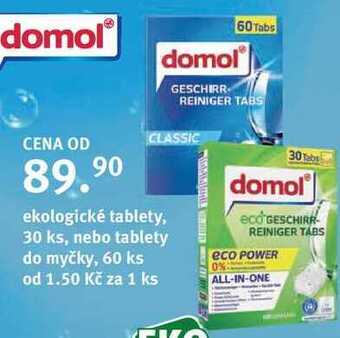 Rossmann Domol ekologické tablety, 30 ks, nebo tablety do myčky, 60 ks nabídka