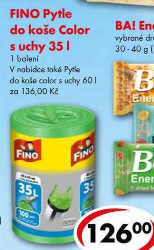 Fino pytle do koše color s uchy 35 i, 100 ks