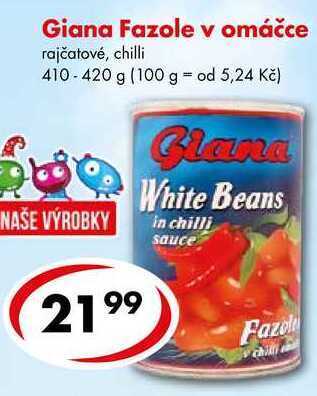 CBA Giana fazole v omáčce, 410 - 420 g nabídka