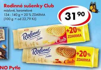 CBA Rodinné sušenky club, 134 - 140 g + 20% zdarma nabídka