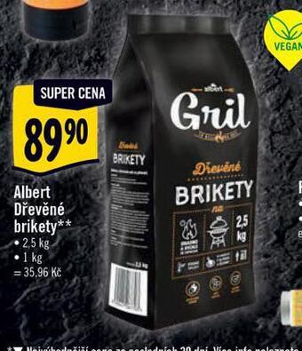 Albert Dřevěné brikety nabídka