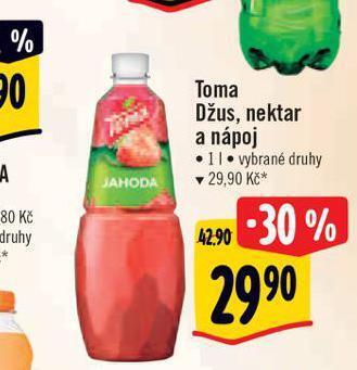 Albert Toma džus, nektar a nápoj nabídka