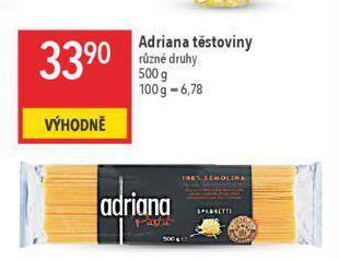 Globus Adriana těstoviny nabídka