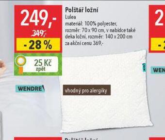 Globus Polštář ložní nabídka