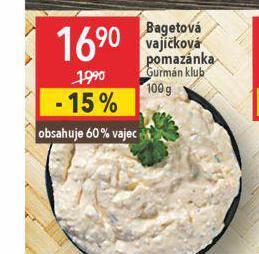 Globus Bagetová vajíčková pomazánka nabídka