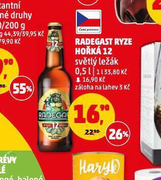 Penny Market Pivo radegast ryze hořká 12 nabídka
