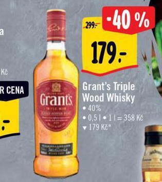Albert Grant's triple wood whisky nabídka