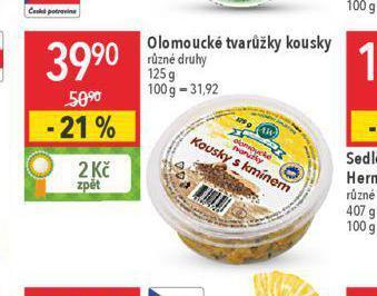 Globus Olomoucké tvarůžky nabídka