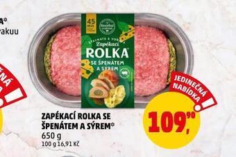 Zapékací rolka se špenátem a sýrem
