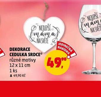 Penny Market Dekorace cedulka srdce nabídka