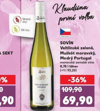 Kaufland Sovín muškát moravský nabídka