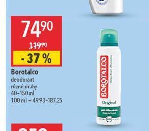 Globus Borotalco deodorant nabídka
