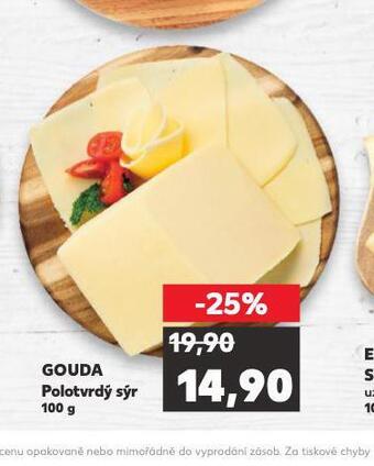 Kaufland Gouda polotvrdý sýr nabídka
