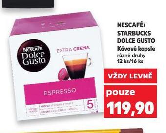 Kaufland Nescafé / starbucks dolce gusto nabídka