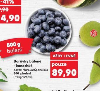 Kaufland Borůvky balené - kanadské nabídka