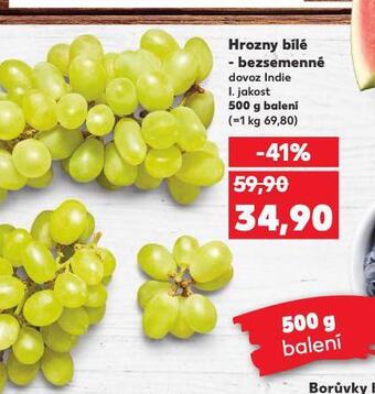Kaufland Hrozny bílé bezsemenné nabídka