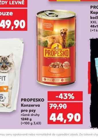 Kaufland Propesko konzerva pro psy nabídka
