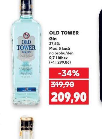 Kaufland Old tower gin nabídka