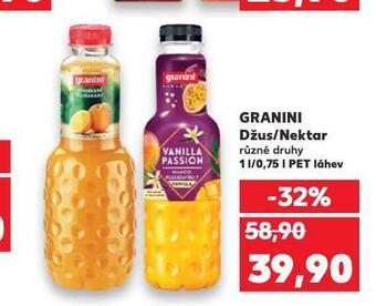 Kaufland Granini džus / nektar nabídka