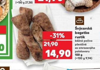 Kaufland Švýcarská bagetka rustik nabídka