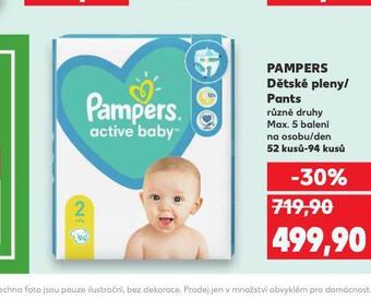 Kaufland Pampers dětské plenky nabídka