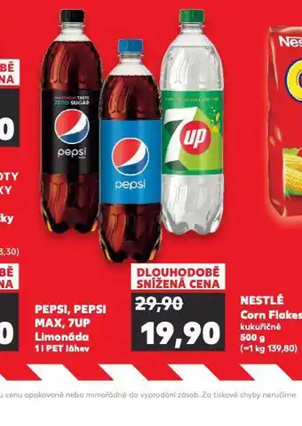 Kaufland Pepsi, pepsi max, 7up, nabídka