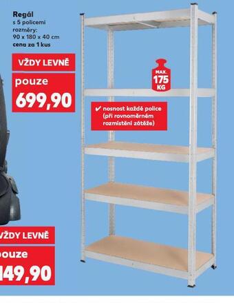 Kaufland Regál s 5 policemi nabídka
