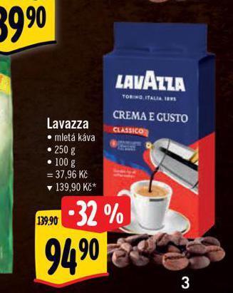 Albert Káva lavazza nabídka