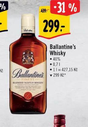 Albert Ballantine´s whisky nabídka