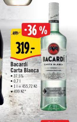 Albert Bacardí carta blanca nabídka