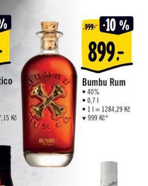 Albert Bumbu rum nabídka